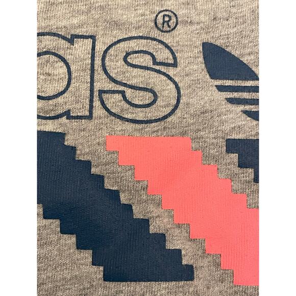 Adidas Soft Grey Three Stripe Short Sleeve T-Shirt size XL - Picture 4 of 8